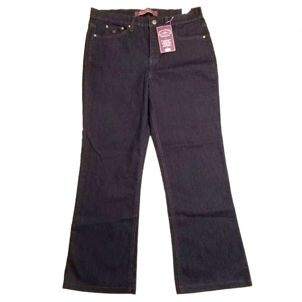 Gloria Vanderbilt Jeans Gabby Mid Rise Flare Blue Denim Jeans Sz 12 New With Tag